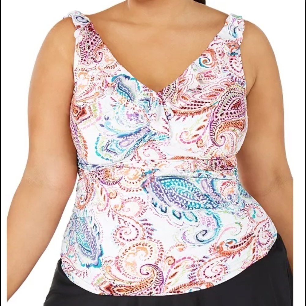 LAUREN Ralph Lauren Captiva Paisley Tankini Swim
